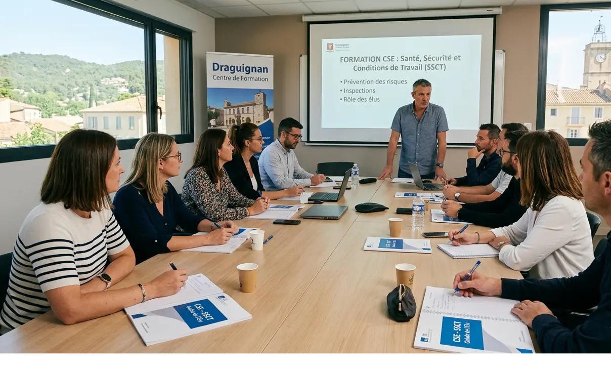 Formation CSE en santé sécurité et conditions de travail (SSCT) à Draguignan (83)